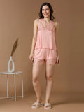 Peach Whispers Luxe Lace Sleep Co-ord