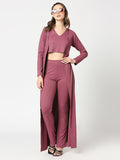 Berry Bliss Ribbed 3-Piece Co-ord Set