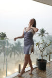Modal Satin Slip Dress with Lace