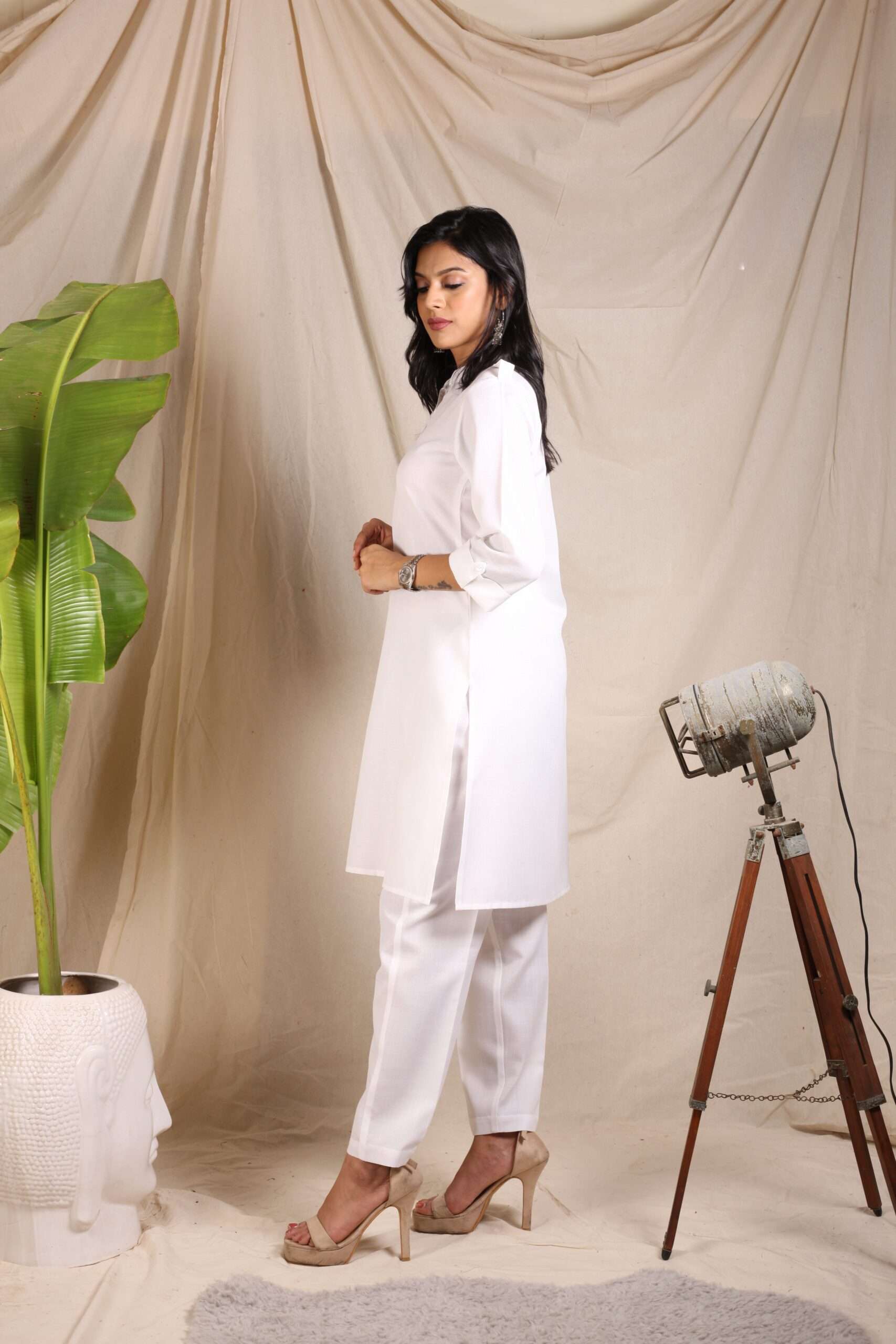 White Pathani Kurta & Pajama Set