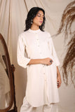 Off-White Polly Cotton Kurta & Pajama Set