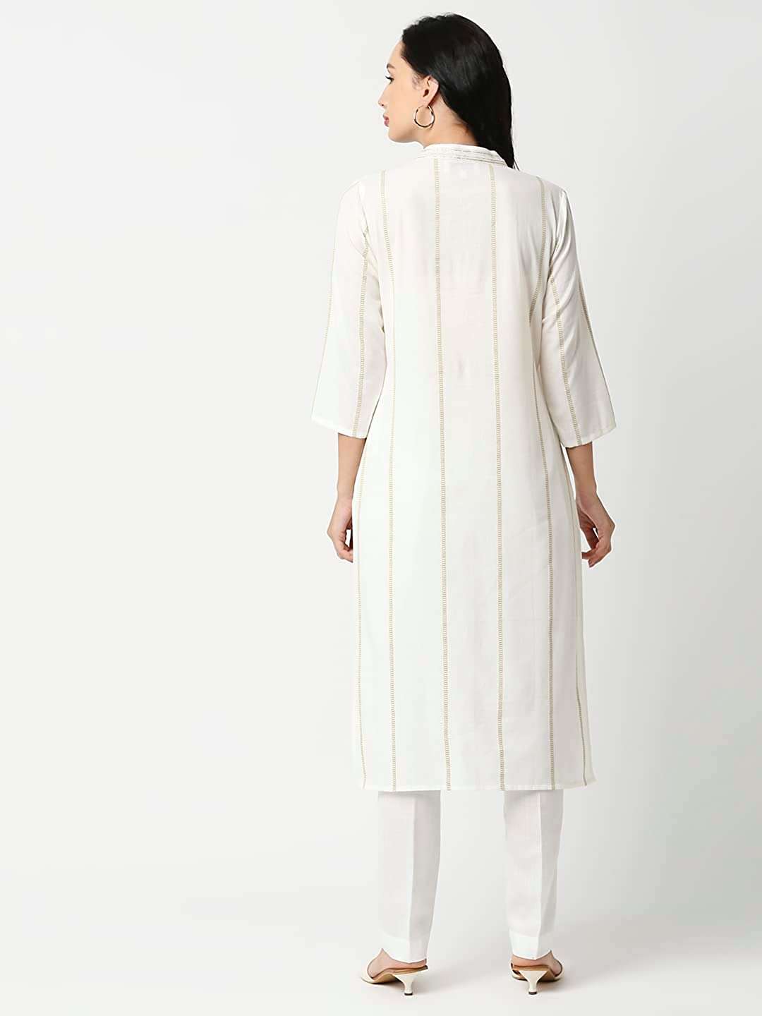 White Designer Kurta & Pajama Set