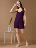 Plum Crush Lace Back Modal Sleep Set
