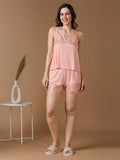 Peach Whispers Luxe Lace Sleep Co-ord
