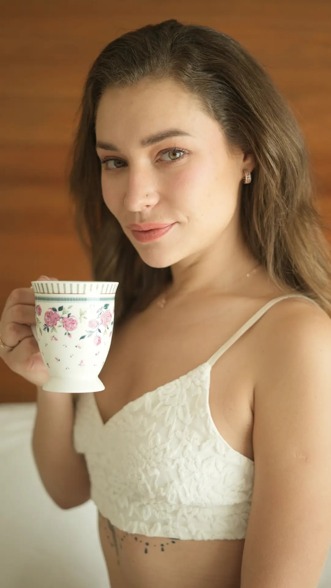 Buy Satin and Lace Bralette Set for Women