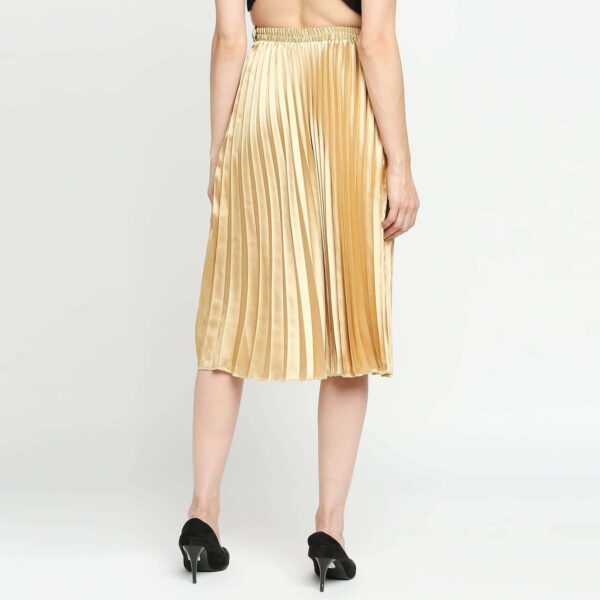 Gold Plated Midi Skirt - Satin