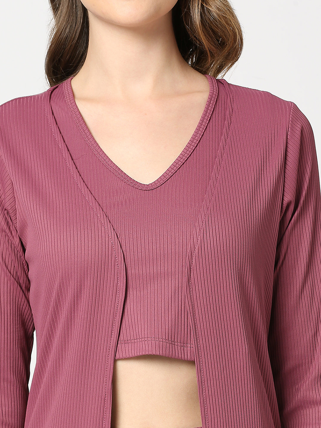 Berry Bliss Ribbed 3-Piece Co-ord Set