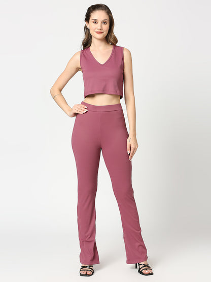 Berry Bliss Ribbed 3-Piece Co-ord Set